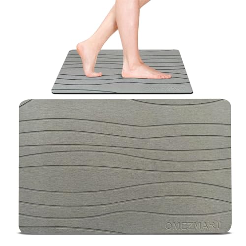 OM EZMart Diatomaceous Earth Stone Bath Mat – Quick Dry,