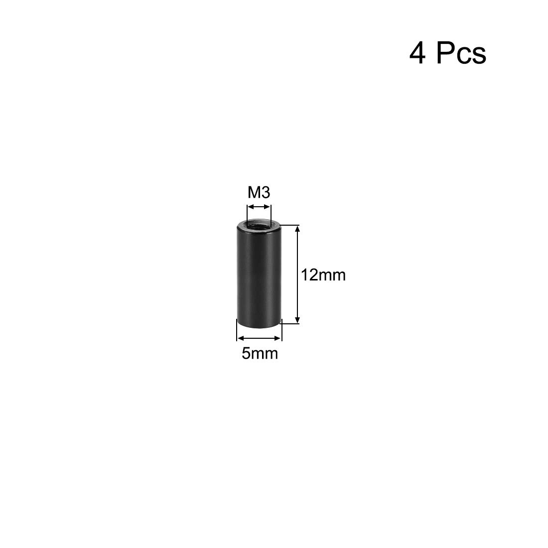 IkErna 10Pcs Aluminum Spacer Rods M2 M2.5 M3 Round Aluminum Standoff