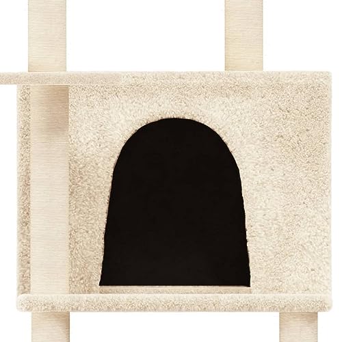 Arbre à chat 166 cm stable anti-stress pour petits et grands chats