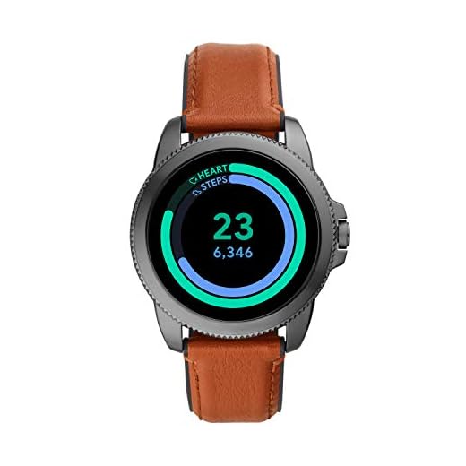 Fossil Homme Montre Connectée 5ème Génération E avec Haut-Parleur, Fréquence Cardiaque, GPS, NFC et Alertes pour Smartphones