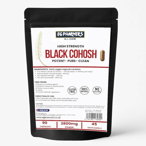 High Strength Black Co Herbal Complex 2800mg Daily Strength | 10:1 Botanical Extract + Natural Root Powder Blend | 90 Vegan Capsules | 45 Day Supply | UK Made | No Fillers or Bulking Agents