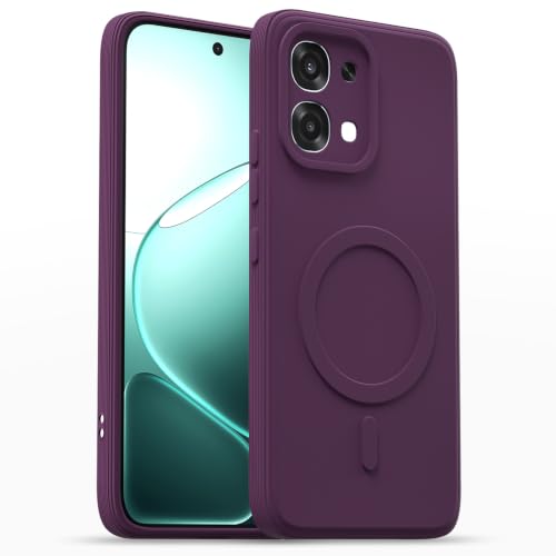Image of Pikkme Back Cover for Oppo F31 5G / Oppo F33 5G Soft Matte Silicone | Slim Fit | Mag-Safe Design (Mag-Safe Not Support) Camera Protection Bumper Case (Purple)