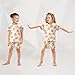 KUEJOP Summer Pajama Sets Capybara Duck Pattern Homewear T-shirt and Shorts