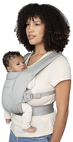 Image of Ergobaby Embrace Cozy Newborn Essentials Baby Carrier Wrap (7-25 Pounds), Soft Air Mesh, Soft Grey