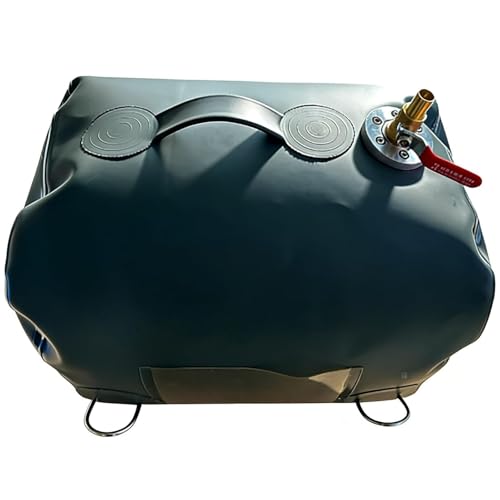 Vehicle Extended Fuel Tank Motorcycle Auxiliary Fuel Bladder Portable Oil Storage Capsule Foldable Gasoline Waste Oil Storage Tank TPU Fuel Transfer Tank(60L/13.2Gallon/0.5 * 0.5 * 0.25M)