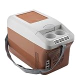fridge Frigorifero da Campeggio Esterno, Mini Frigo Portatile 12v / 24v Elettrico, con Tracolla E Cavo di Alimentazione, capacità 15 Litri
