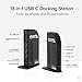 Plugable 13-in-1 USB C Docking Station 4K Triple Monitor with 100W Power Delivery | USB C Dock for Windows, Mac, ChromeOS, Thunderbolt | Driver Required | 3X HDMI and 3X DisplayPort (UD-ULTC4K)