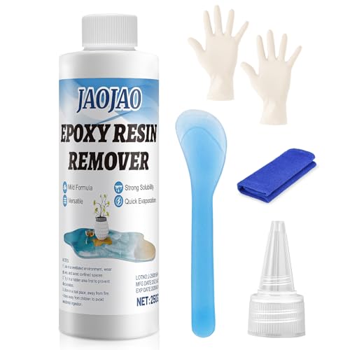JAOJAO 200ml Resin Cleaner, Epoxy Remover Quick Dissolving Remove Uncured Resin and Glue from the Surfaces of Tools Desktop for Artists Resiners Glass Pipe Cleaner