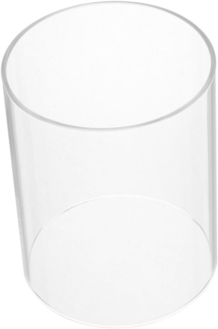 BESTYASH Clear Glass Candle Shade Open Ended Candle Cylinder for Weddings Parties and Home Decor with Elegant Design