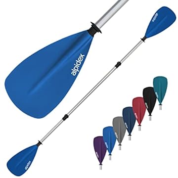 ALPIDEX 2 in 1 Pagaia Doppia SUP Pagaie Kayak Canoa Stand Up Paddle Lunghezza Regolabile 160-207cm Leggero Palo Alluminio, Colore:Blu Chiaro