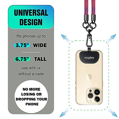 Universal Cell Phone Lanyard: Adjustable Crossbody Cell Phone 1 Pack Black - Photo 2 sur 49