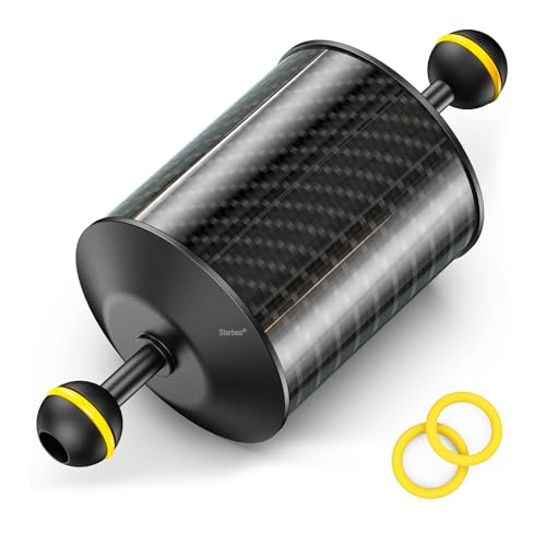 Starbea - Seafrogs Carbon Fiber Underwater Float Arm, Dual Ball Lightweight Buoyancy Arm for Diving Tray, Video Light, and Strobe - Compatible with Underwater Photography and Videography Accessories (GA-9)