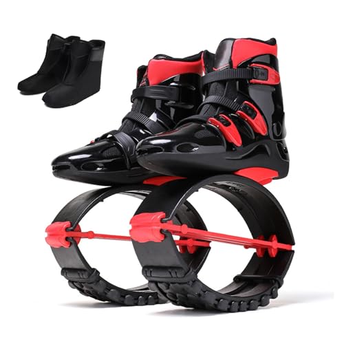 CYHTYM Jumps Botas Zapatos Botas de Salto Negras y Rojas/Zapatos de Salto de Entrenamiento físico, adecuados Tanto para Hombres como para Mujeres Adolescentes(Large)