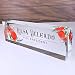 Artblox Office Desk Name Plate Personalized - Printed on Premium Clear Acrylic Glass Block Unique Designer Name Plates for Desks Accessories - (8"x2.5") - Orchids