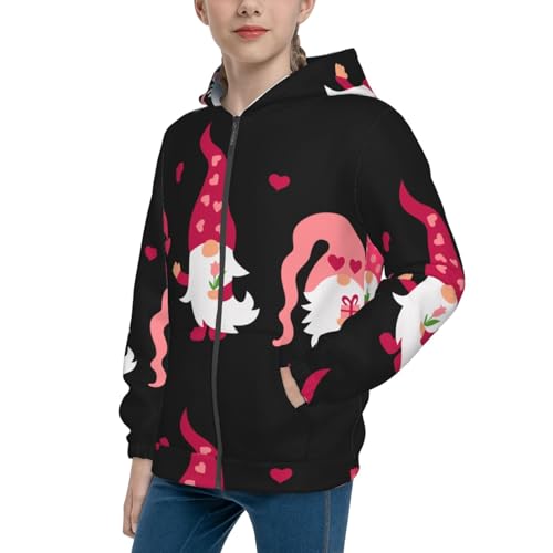 Love You Mom Kid Hoodies Boys Zip Up Sweatshirts Girls Pullover with Pocket