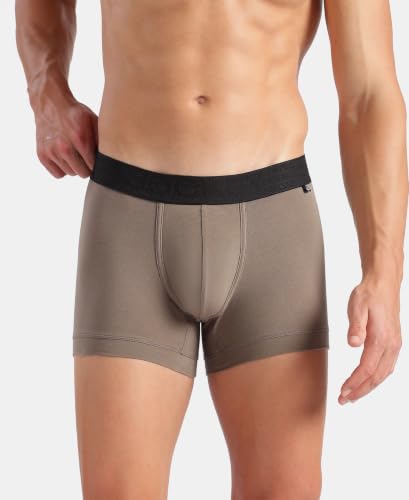 Image of Jockey US60 Men Super Combed Cotton Elastane Stretch Solid Trunk with Ultrasoft Waistband (Pack of 2)