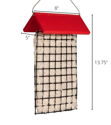 JCs Wildlife Deluxe Hummingbird Nester Builder with Roof - Bird Nesting Material Refillable Holder - Cotton Fibers