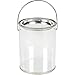 Clear Paint Can Containers with Metal Lids (Set of 6 Plastic Buckets) Great for Party Favors, Decor and DIY Projects