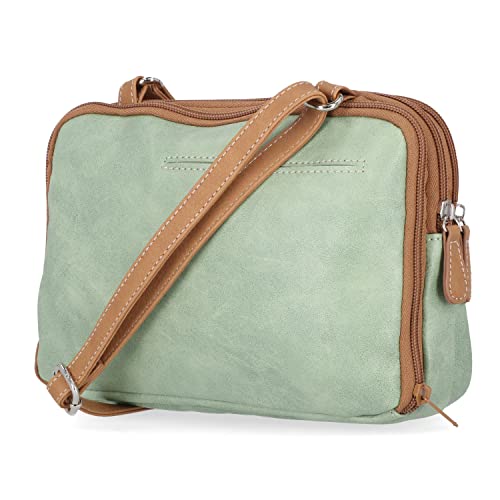 MultiSac Zippy Bolsa tiracolo com compartimento triplo, Maçã/avelã