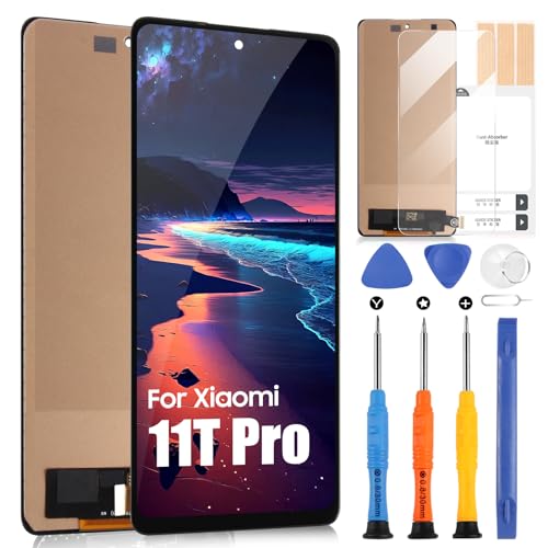 Écran LCD pour Xiaomi 11T Pro 5G et 11T avec vitre tactile et kit de réparation noir