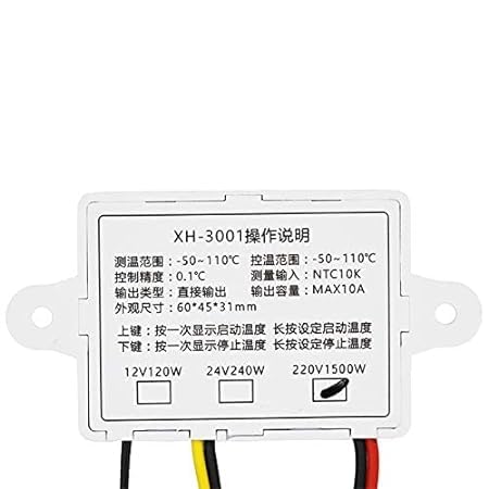 TM&W-w3001 temperature controller w3001 Incubator Thermostat Control Probe, Incubator Temperature Controller (220V AC Input Voltage) 3