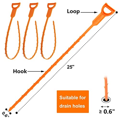 Forliver Snake Drain Hair Drain Clog Remover Cleaning Tool Pipe Snake