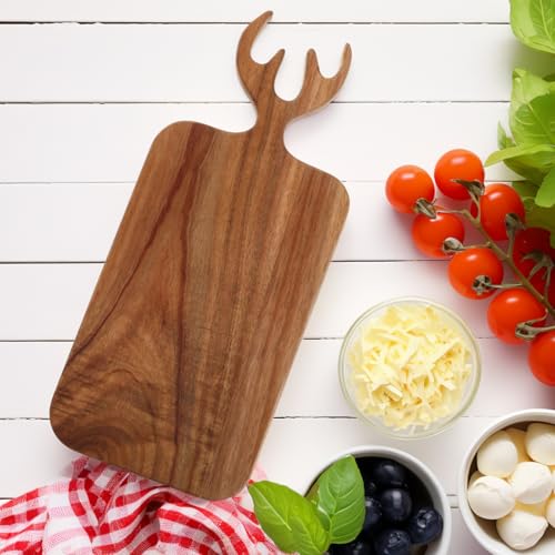 Tabla de cortar de madera fina de acacia con elegante acabado para carnes y quesos 6