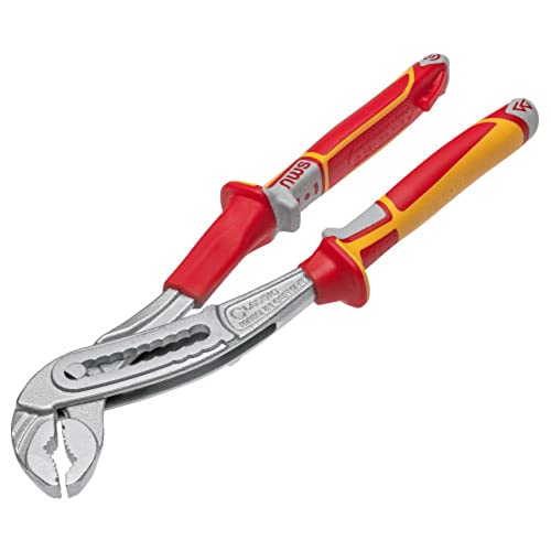 Image of Nws 1651-49-VDE-240-SB N1651-49-VDE-240-SB ClassicPlus Waterpump Pliers, Silver/Red/Yellow