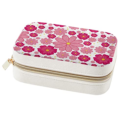 Boîte à bijoux portable rose : rangez vos bagues sans nœuds - 2