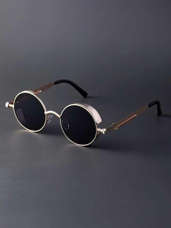 Image of RICHORS Retro Square Black Light Weight Uv Protection Non-Polarized Sunglasses For Men And Women Uv Protection Classic Sunglass Unisex, Medium