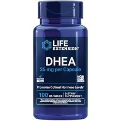 1 of Life Extension DHEA 25 mg – Hormone Balance Supplement, Memory, Muscle Health, Bone Health, Men’s Health, Women’s Health, Gluten-Free, Non-GMO, 100 Capsules