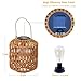 2 Pack Solar Lanterns Outdoor Waterproof, Rattan Solar Lights for Yard, Outdoor Garden Lights, Hanging Lanterns Decorative Birthday Gifts for Mom Grandma, Outdoor Lanterns for Porch, Patio, Pathway