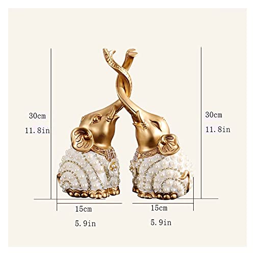 Statues d'éléphant en résine pour décoration de table chic