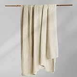 RESTILO Kuscheldecke 70x150 cm beige Decke Microfaser Wohndecke Tagesdecke Fleece weich sanft kuschelig skandinavischer Stil Cappuccino Henry