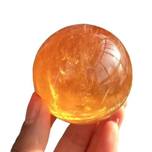 Sphère en cristal de citrine naturelle de 450g, cadeau idéal