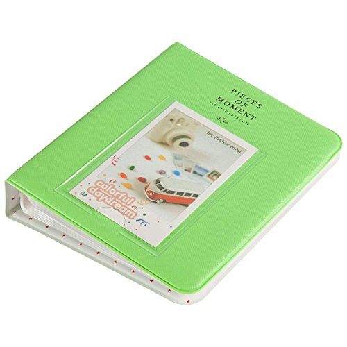 Image of ZENKO 64 Pockets Photo Album for Fujifilm Instax 13 /12 /11 /9 /8 /SE /41 /99 /Evo /Liplay 7S Instant Camera /Mini Link Printer, Polaroid Snap Touch Mint Zip Instant Camera Printer- Lime Green