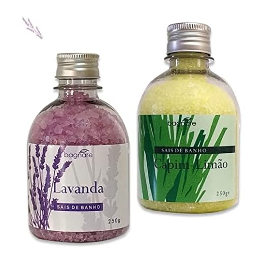 Bagnare Cosméticos Sais Para Banho Banheira Acalma Relaxa Lavanda e Capim Limão