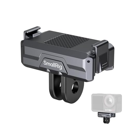 SMALLRIG Suporte adaptador magnético para DJI Action 3 / Action 2, com adaptador de conexão e rosca de 6,35 mm para Osmo Action 3 / Action 2, para tripé, selfie, vlogging, YouTube - 3662