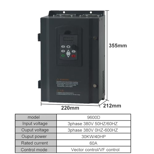 NFlixin Inversor de Frequência, AC 380V 30KW 60A Conversor de Frequência do Inversor VFD para Regula
