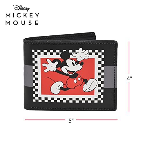 Concept One Disney's Mickey Mouse Vintage Bifold Wallet In A Decorative Tin Case, Multi #TOP4