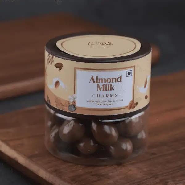 Image of Flaneur Almond Milk Charms, 120 gm | Roasted Whole Alomond Coated with Rich Milk Chocolate | Ideal for Gifting, Celebrations & Everyday Treats, by Haldiram