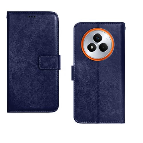 Image of amazon basics Realme Narzo 80 Pro 5G Flip Cover | Card Pockets Wallet & Stand | Flip Cover for Realme Narzo 80 Pro 5G (Blue)