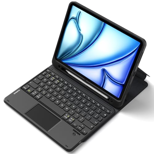 Inateck iPad 10th Generation Case with Keyboard Detachable Keyboard with Trackpad for iPad A16 11th Gen 2025 11 inch Air 11 inch M4 2026/M3 2025/M2 2024 Air 5/4 Pro 11 4/3/2/1 with Pencil Holder
