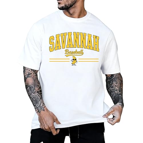 Mens Banana Baseball Shirts Game Day Fan T-Shirt Mens Baseball Tshirt White L