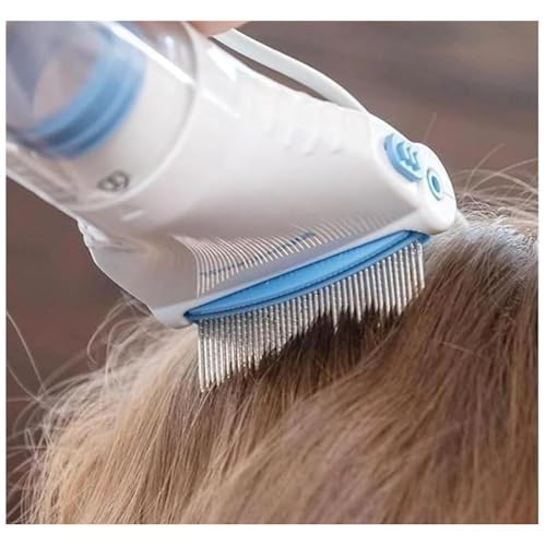 Image of Electric Head Lice Comb - Chemical-Free Lice & Nits Removal Tool with Suction - Reusable Lice Capture Comb for Kids & Adults - Safe, Gentle, and Effective Hair Vacuum Machine