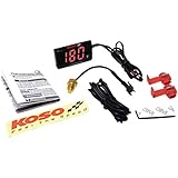 Koso Super Slim Water Temperature Gauge - 2.22in. W x 1.06in. H x .43in. D
