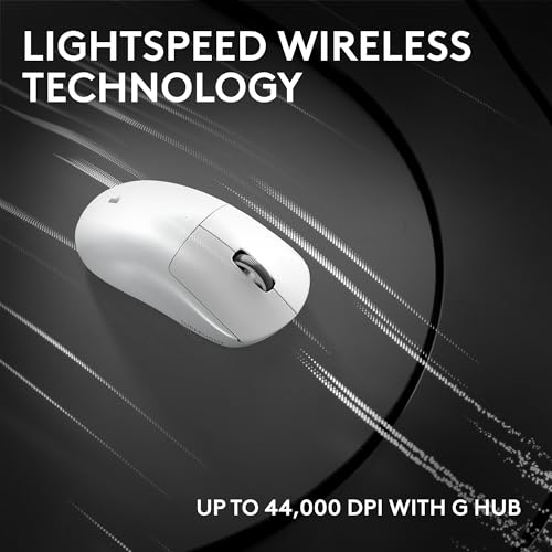 Pro X Superlight 2c Wireless Gaming Mouse: 51g Compact Mini Size, Symmetrical Shape, <8 kHz Polling, 44K DPI, PowerPlay Wireless Charging Supported, USB-C, 5 Programmable Buttons, for PC/Mac - White by Logitech G - Image 5
