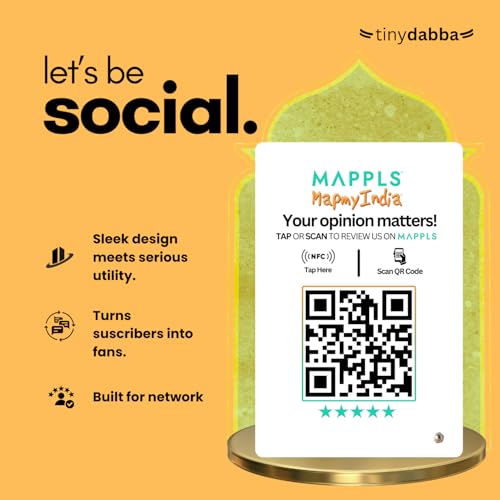 Mappls Review NFC Standee with NFC & QR Code by tinydabba - 2