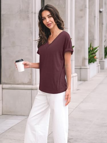 AUTOMET Womens Tops Short Sleeve T Shirt Summer V Neck Casual Top 2025 Spring Cute Basic Trendy Outfits Fashion3