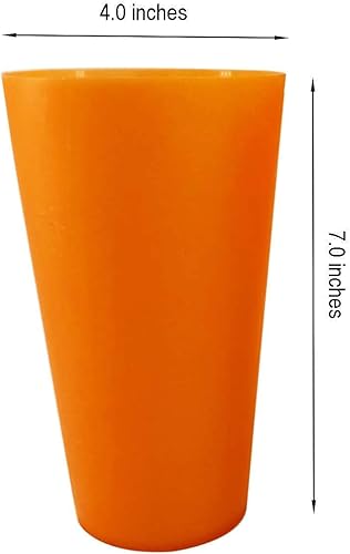 Miniatura 7 de AOYITE 32 ounce and 22 oz Plastic Tumblers Reusable, BPA-Free and Dishwasher Safe Drinking Cups,Restaurant-Quality Glasses in 6 Assorted Colors set